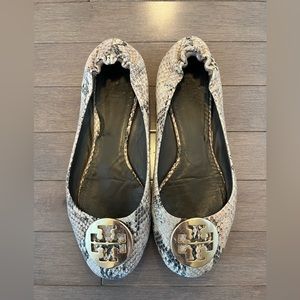 Tory Burch Snakeskin Flats